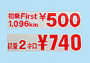 初乗り料金ステッカー(カッティングタイプ)