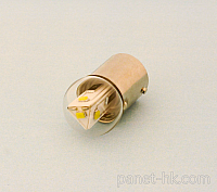 社名灯用 4チップLED白熱球タイプ 白色/12V/1.6W